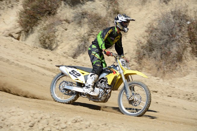 2015 suzuki rm z450 review, With very little tweaking test rider Ryan Abbatoye found happiness with the RM Z450 s new SFF Air fork and Showa piggyback reservoir shock Both ends boast 12 2 inches of smooth and cushy travel without excellent bottoming resistance