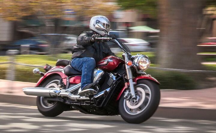 2014 star motorcycles v star 1300 review, Around town or out on the open road the V Star s comfortable riding position and easy steering make it an enjoyable mount