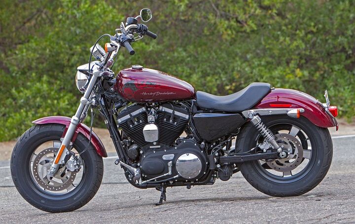 2015 harley davidson sportster 1200 custom review, Upgraded brakes for 2014 only add to the Sportster s well rounded performance package