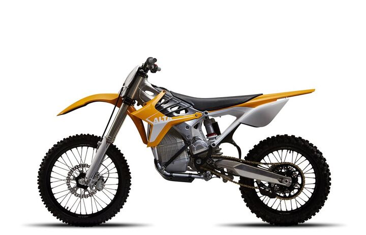 2015 alta motors redshift mx and sm preview video, No longer under the BRD moniker the Alta Motors Redshift MX was designed from the ground up to be a competitive MX2 Lites class motorcycle that happens to run on electrons instead of gasoline Because of the unique energy profile of MX Alta believes electrics could actually be a better competition dirtbike