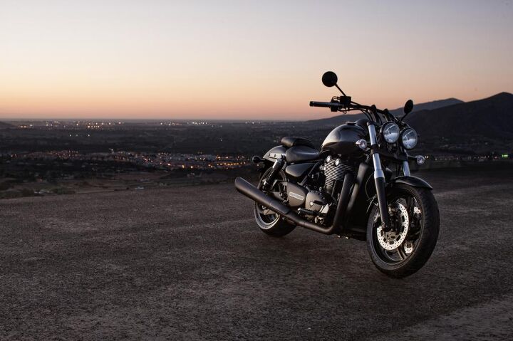 2014 eicma 2015 triumph thunderbird nightstorm special edition preview, The Triumph Thunderbird Nightstorm Special Edition will look good regardless of the time of day