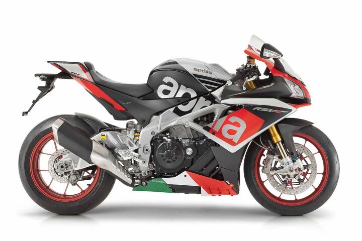 2014 eicma 2015 aprilia rsv4 rr and rf preview, Aprilia is offering a limited edition run of 500 units called the RSV4 RF The bikes come equipped with the Race Pack lightweight forged aluminum wheels and more sophisticated hlins suspension and are recognizable by a Superpole color scheme