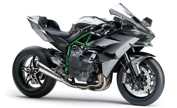 2015 kawasaki ninja h2 u s unveiling, This 300 hp machine somehow or another has to stay on the ground so the downforce designed through the aerodynamic flow of this bike is one feature that the aerospace division brings to these bikes KMC COO Richard Beattie