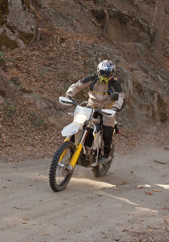 2015 husqvarna fe 350 s and fe 501 s review, Some riders might find the Husky s Brembo brakes to be a little sensitive in the off road environment although street riders will love their power and feel on the pavement They just take a little getting used to in the dirt