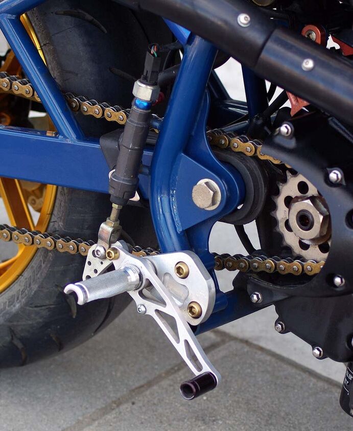 south bay triumph triumph performance usa feature, Mirage RT rearsets are available from SBT s parts list