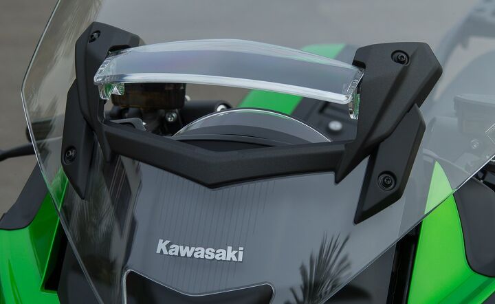 2015 kawasaki concours 14 abs first ride review, This new vent eliminates much of the windshield buffeting and back pressure