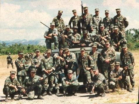 skidmarks riding home, Author and his platoon in the Philippines 1990