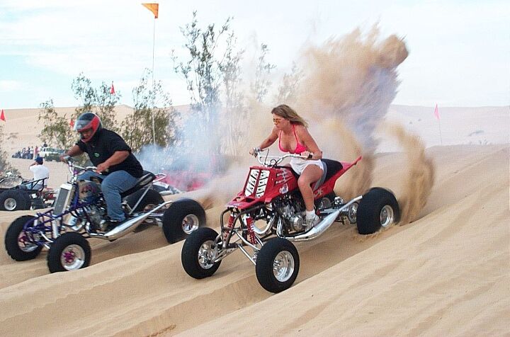 whatever what seems to be our problem, Truly this scene from Glamis is about as all American as it gets but the his n hers Banshees are another ingenious product from our friends at Yamaha