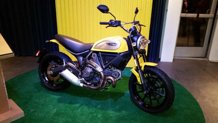 2015 ducati scrambler first ride review, Clockwise from top left we have the Icon Full Throttle Classic and Urban Enduro
