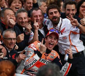 top 10 motorcycle news stories of 2014, VALENCIA SPAIN 09 NOV 14 MOTORSPORTS MOTORBIKE Grand Prix of Spain Gran Premio Generali de la Comunitat Valenciana Image shows the rejoicing of