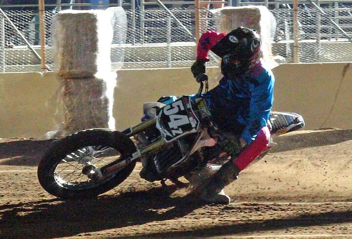 top 10 terrific tales from the del mar flat track, This is not Mikey Rush s first rodeo The kid from Gilroy won the Open Pro Main Saturday night Photo by Judd Neves