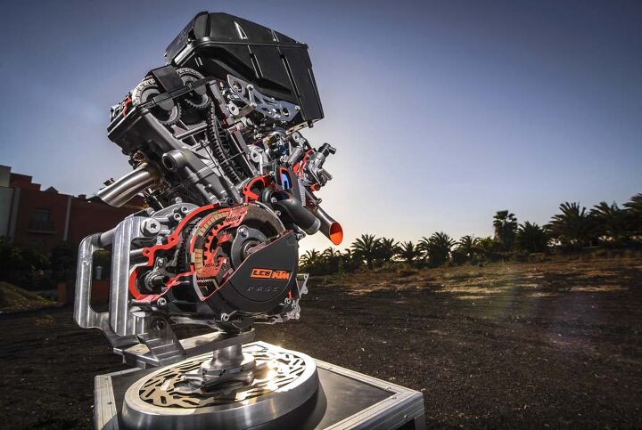 2015 ktm 1290 super adventure first ride review, To provide more rotational mass two kilos 4 4 pounds were added to the LC8 s crankshaft one kilo on the flywheel and one on the rotor This version s not as quick to spin compared to the SDR but when you let it fall below 2000 rpm and then whack the throttle the engine lunges forward without a hiccup building steam as it picks up revs KTM is claiming 160 hp at 8750 rpm and 104 lb ft of torque at 6750 rpm