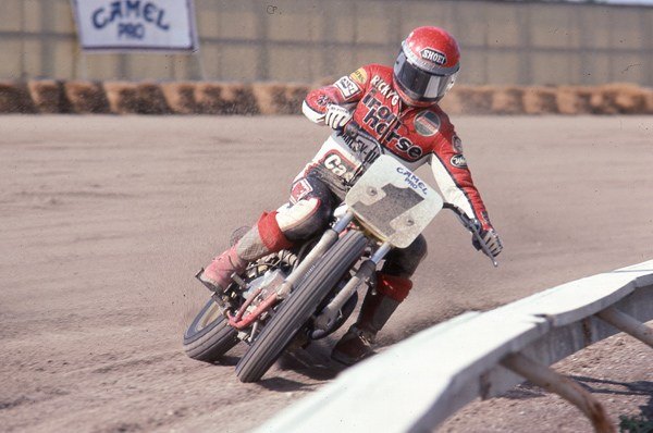 head shake wins and loss, Ricky Graham at home in his most natural place photo courtesy motorcyclemuseum org