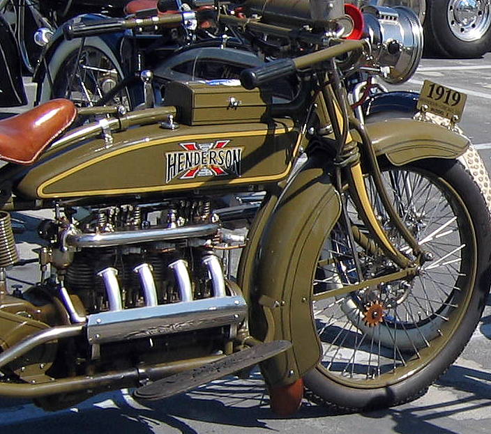 the history of four cylinder motorcycle engines in america, 1919 Henderson was available in military inspired olive green The 1147cc 70 cu in four cylinder pumped out 14 2 hp The new Z 2 electric models for the year include a GE generator The gas tank also showed the first use of the new Henderson with red Excelsior X logo