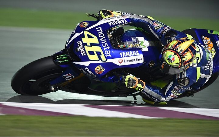 trizzle s take motogp is back, Riding like a man possessed Rossi dug deep to overcome his YZR M1 s lack of top speed carrying immense corner speed to come from as far back as tenth to take the victory