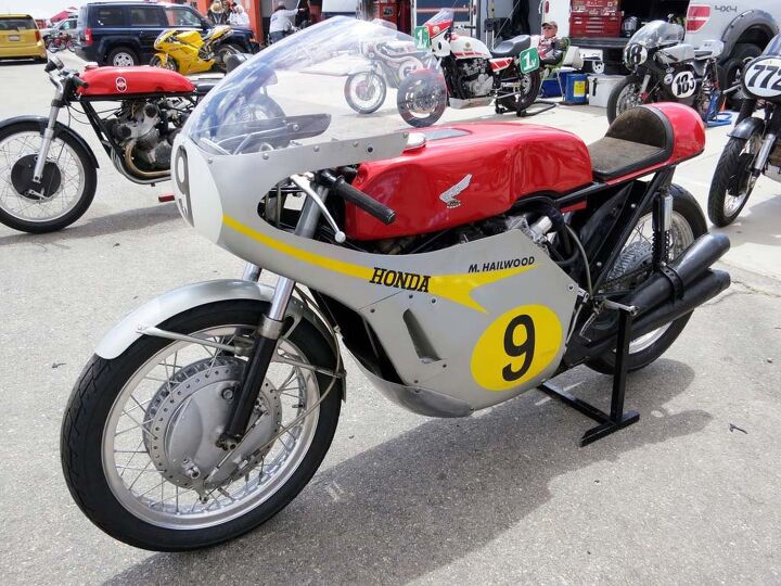 20th annual corsa motoclassica report, The ex Hailwood 500cc Grand Prix Honda was widely ogled