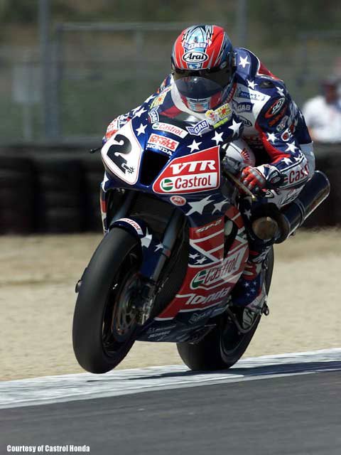 tomfoolery from domination to near extinction, Double World Superbike Champion Colin Edwards aboard the Honda VTR1000