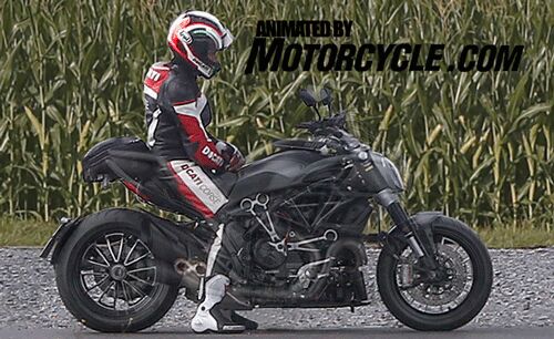 spy shots ducati diavel gets a makeover