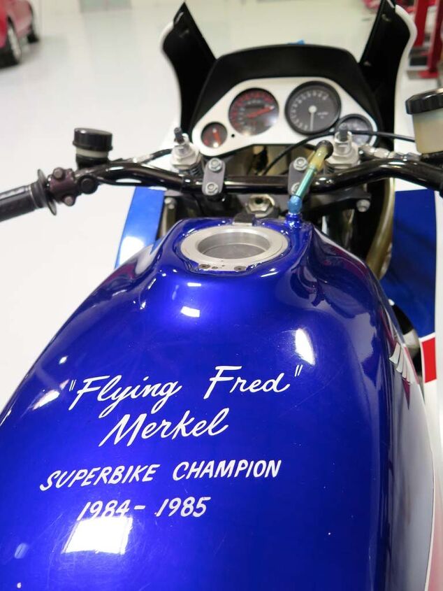 top 10 things at the honda museum, The old VF750 is stuck at 150 mph in perpetuity