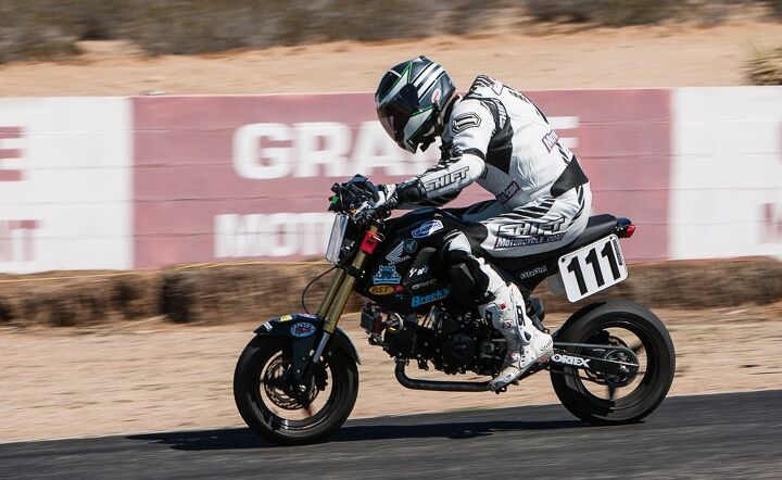 24 hours of grom, Riding like a man possessed Duke pulled out all the stops en route to the checkered flag