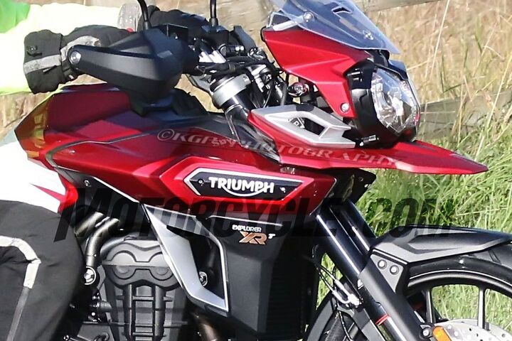 2016 triumph tiger explorer uncovered in spy photos