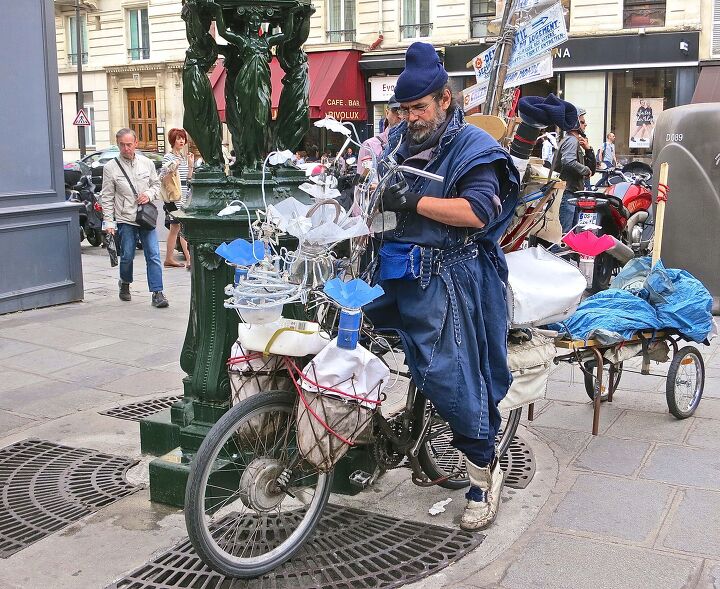 riding motorcycles in france how the french roll, On the sidewalks of Paris one sees all manner of conveyances characters and costumes Some of which do defy description