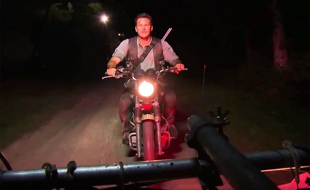 weekend awesome jurassic world motorcycle scene in 360 degrees