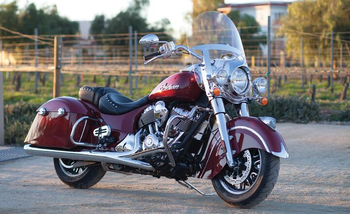 2016 indian springfield first ride, We ve always loved the beefy headlight nacelle that Indian has on many of its cruiser models The oil coolers shown on these pre production models were found to be unnecessary and were removed before final production