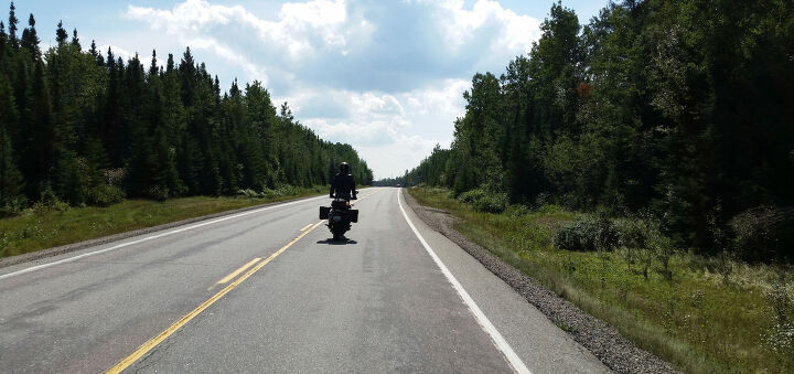 motorcycle adventures in northeastern ontario, The open road on the way to Sudbury