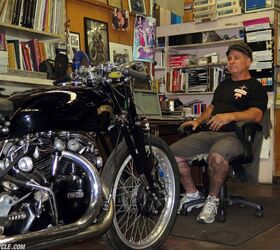 top 10 cool things at century motorcycles, Having Tim wear Von Dutch s hat isn t really working for him though Oh well
