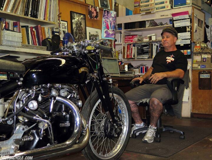top 10 cool things at century motorcycles, Having Tim wear Von Dutch s hat isn t really working for him though Oh well