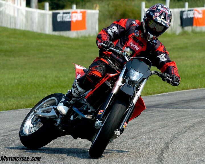 church of mo aprilia sxv and rxv new model introduction, This is how you ride a Supermoto when you do it for a living