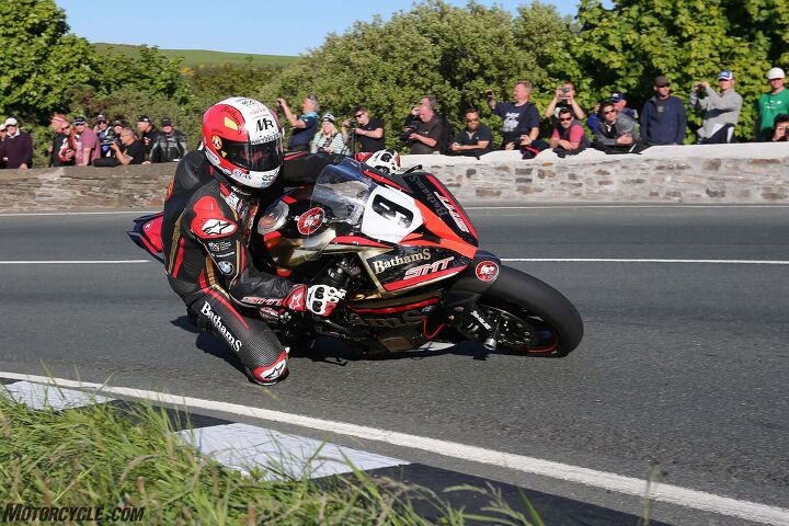 out and about at the 2016 isle of man tt, Michael Rutter at the Gooseneck during qualifying Photo by Dave Kneen Pacemaker Press
