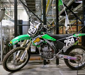 top ten treasures at kawasaki usa, My 22 year old son photo assistant barely contained a turtle head when he came around the corner and spotted Bubba s own KX