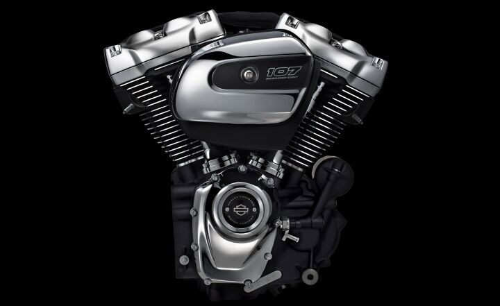harley davidson unveils the milwaukee eight engine for touring models, The Milwaukee Eight looks good on both a black and a white background If you re like us you can t wait to see what its three versions look like in three dimensions in a frame between our legs