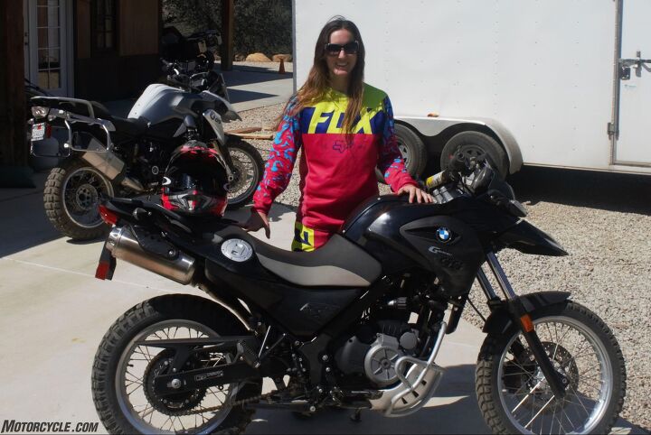 rawhyde adventures base camp alpha ride, Michelle was excited to ride BMW s G650 GS for the basecamp adventure as it was sized quite well for her small frame
