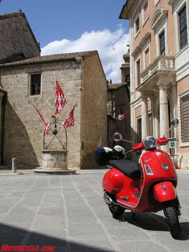 church of mo roaming holiday touring tuscany on a 2006 vespa gts250ie