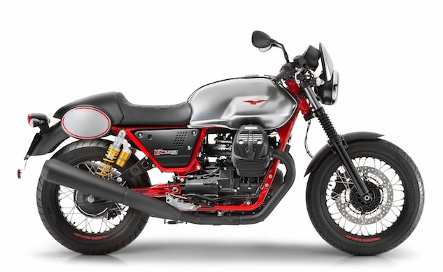 2017 moto guzzi v7 iii preview, The V7 III Racer is not only the sportiest of the range but also the one with the most prestigious parts Premium components include a pair of fully adjustable O hlins shocks machined billet rearsets a lightened steering stem and steering yoke guard
