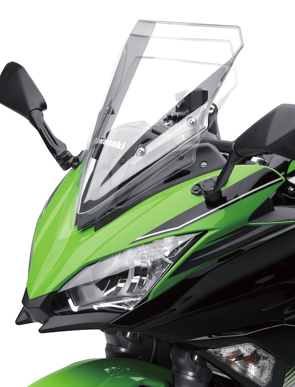 2017 kawasaki ninja 650 review, The 2017 Ninja 650 features a three way adjustable windscreen Other niceties include adjustable clutch and front brake levers a narrow seat tank junction and comfortably dense seat material Among other accessories the seat cowl is especially stylish and dresses up the look of the Ninja 650 for not much money