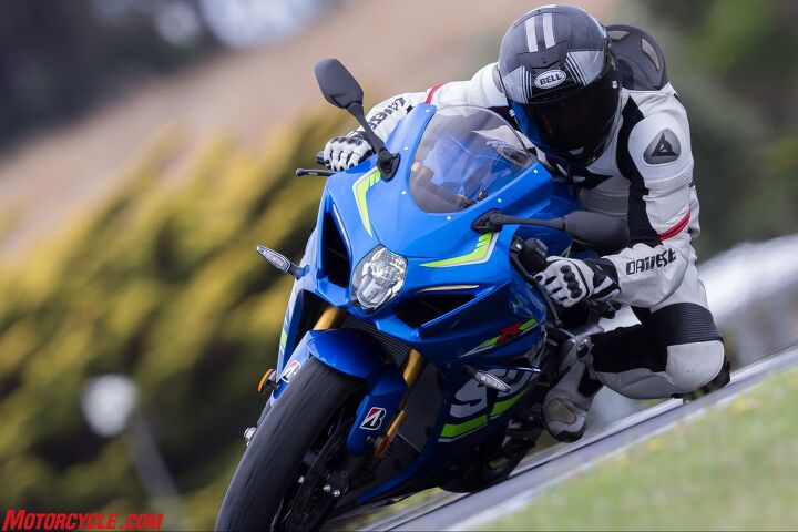 2017 suzuki gsx r1000r review first ride, This latest Gixxer carries over the GSX R line s willingness to be mobbed around a racetrack