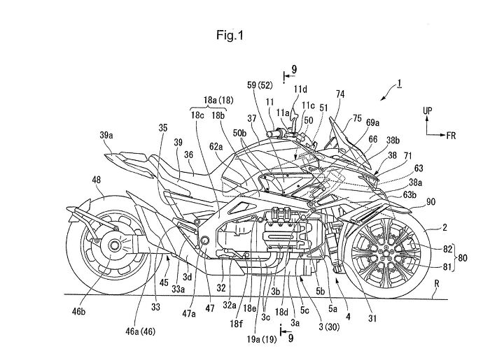 fake news no honda did not patent a supercharged neowing trike, Honda filed two patent applications that illustrate new concepts shown on a NeoWing reverse trike One was for an air intake design and the other for a fender design that would cover the brake caliper on either of the two front wheels