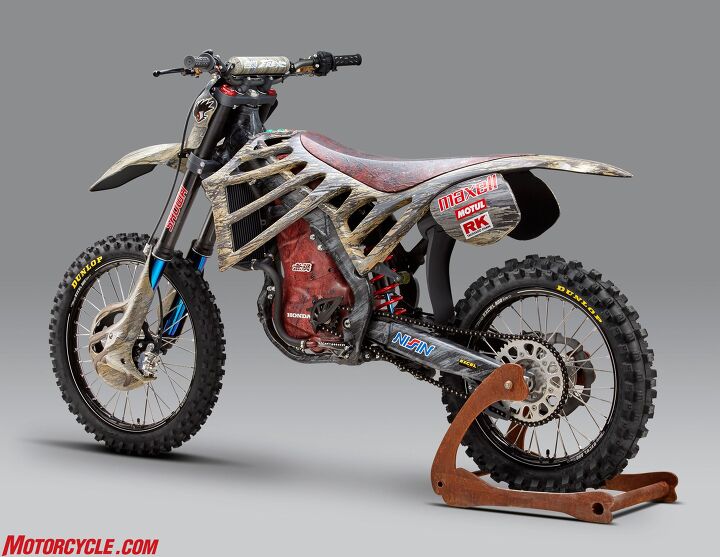 mugen goes prehistoric with the e rex electric dirt bike