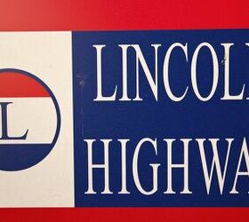 top 10 motorcycle rides, Lincoln Highway road sign