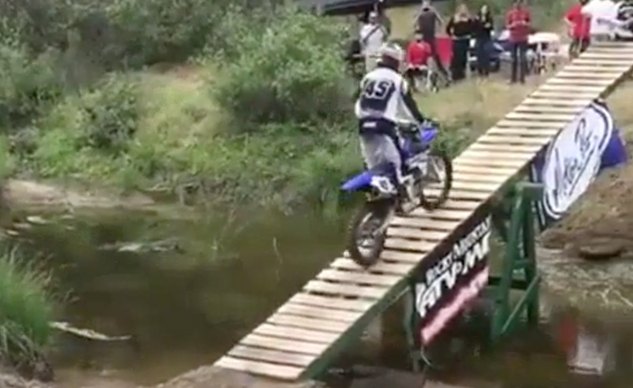 this motorcycle teeter totter has fail written all over it video