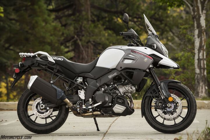 2018 suzuki v strom 1000 and 1000xt first ride review, Your base model V Strom 1000 makes do with lighter 10 spoke cast wheels With an MSRP of 12 699 it s 600 less than the base Honda Africa Twin and 300 less than a Kawasaki Versys 1000 LT Suzuki says FEM analysis allowed the new twin spar frame to be 13 lighter than before while a subtle restyle gives a cleaner look Late breaking news She s now 12 999 and 13 299 for the XT
