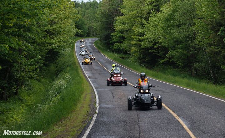 can am spyder 10th anniversary homecoming, Everywhere you looked the roads were crawling with Spyders