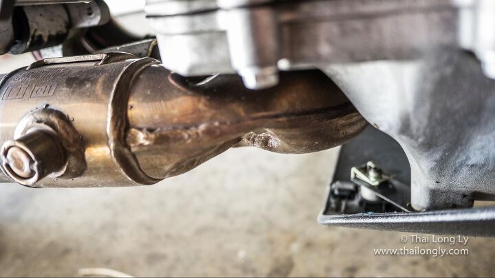 does a dented exhaust pipe restrict power, Custom fabbed collector courtesy of Mountain Rock Motorsports Look closely and you ll see the top of the pipe has been pinched as well