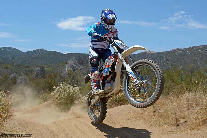2017 ktm freeride e xc first ride review, Rousseau again looking far more stylish than I aboard the Freeride E