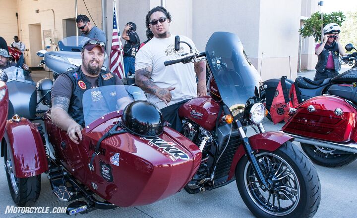 veterans charity ride begins nine day journey to sturgis, From hand shifters to sidecars the Indian motorcycles were adapted to fit the vets needs