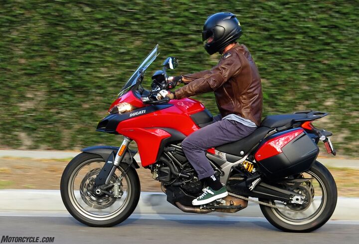 live with this 2017 ducati multistrada 950 review, Ryan Burns complained about the shifting right off the bat We both looked down to inspect his footgear at the same time A half hour later he was loving the Multi